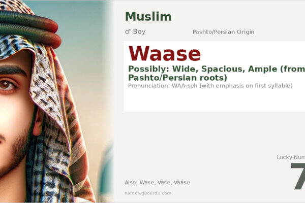Waase Name Meaning — Pashto/Persian Origin, Boy Name & Details (2025)