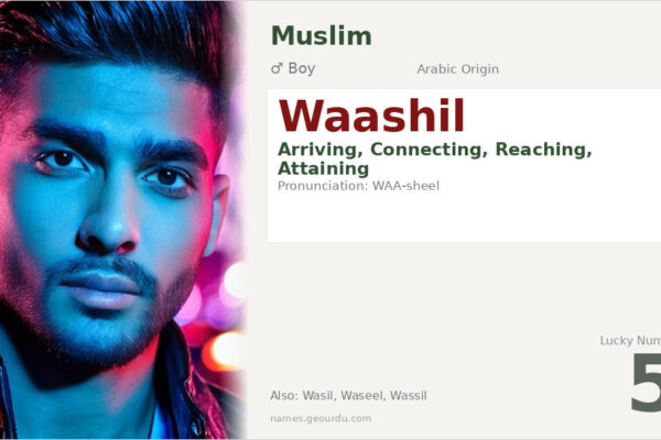 Waashil Name Meaning — Arabic Origin, Boy Name & Details (2025)