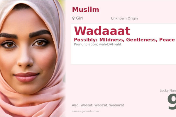 Wadaaat Name Meaning — Origin, Gender & Details (2025)