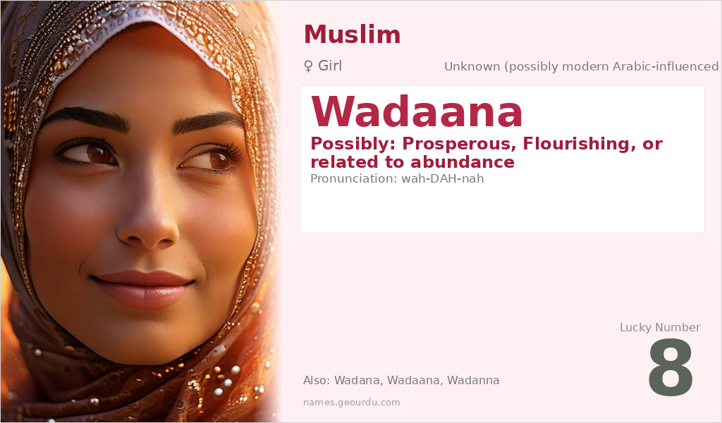 Wadaana Name Meaning and Details