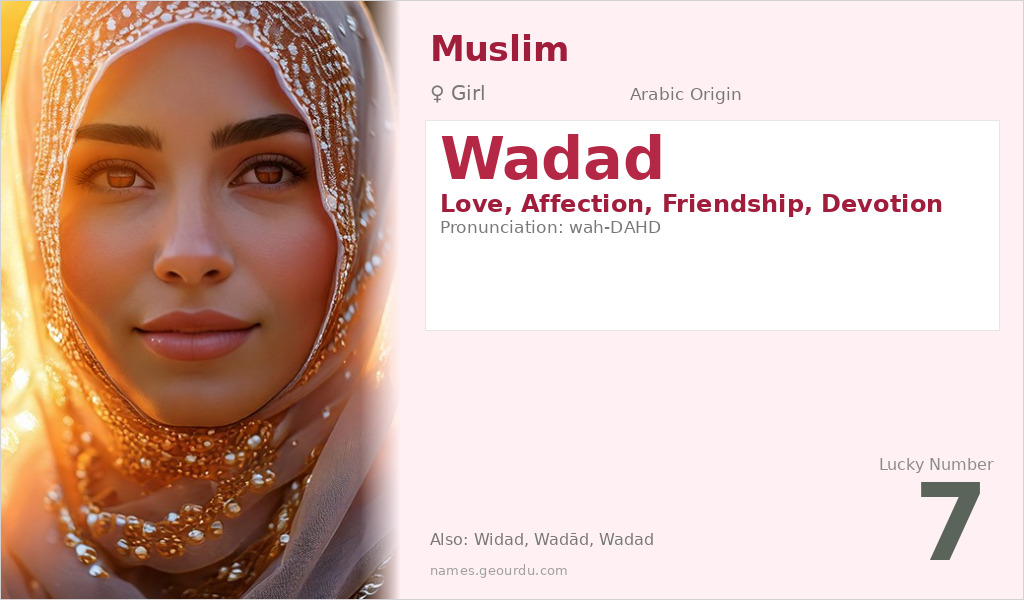 Wadad Name Meaning and Details