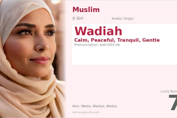 Wadiah Name Meaning — Arabic Origin, Girl Name & Details (2025)