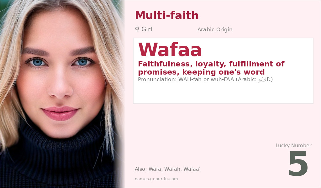 Wafaa Name Meaning and Details