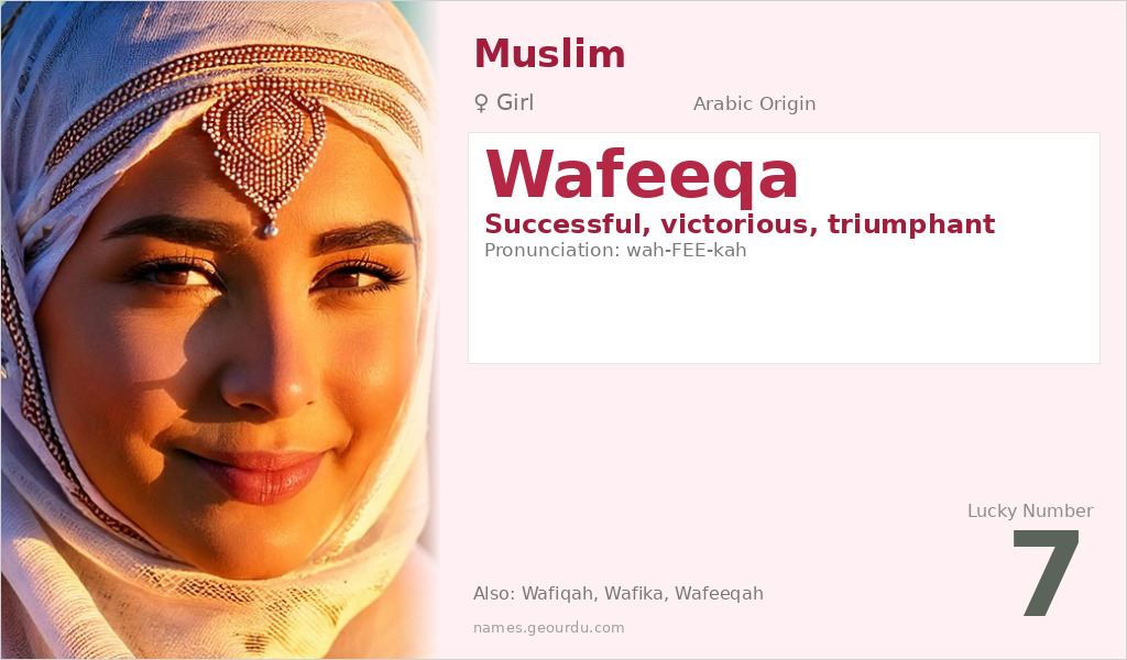 Wafeeqa Name Meaning and Details