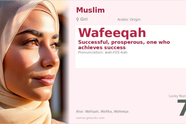 Wafeeqah Name Meaning — Arabic Origin, Girl Name & Details (2025)
