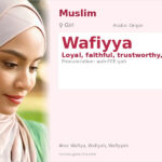 Wafiyya Name Meaning and Details
