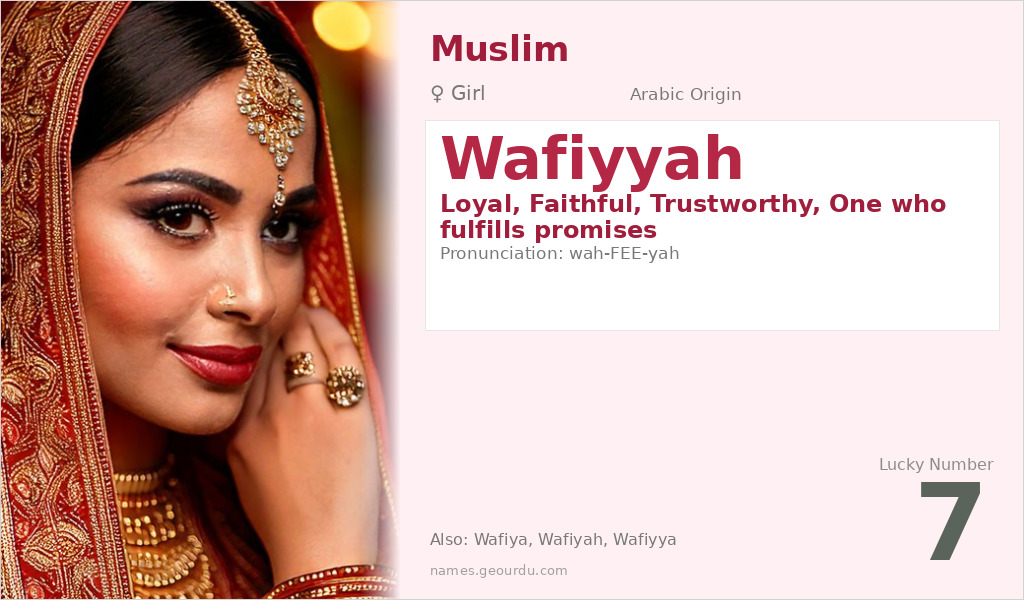 Wafiyyah Name Meaning and Details