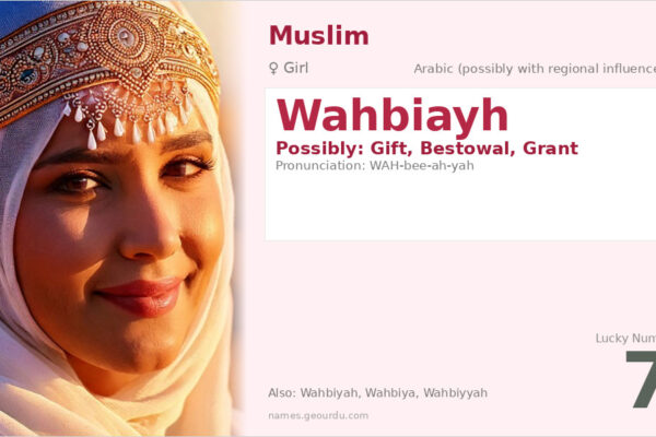 Wahbiayh Meaning — Origin, Gender & Details (2025)