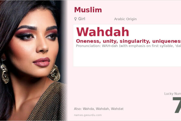 Wahdah Name Meaning — Arabic Origin, Girl Name & Details (2025)
