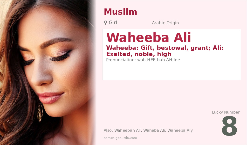 Waheeba Ali Name Meaning and Details