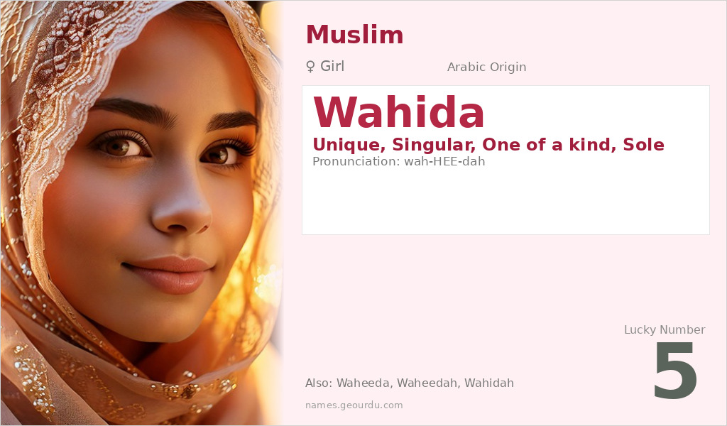Wahida Name Meaning and Details