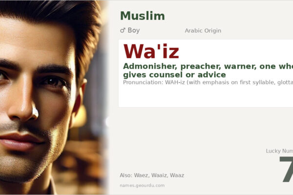 Wa’iz Name Meaning — Arabic Origin, Boy Name & Etymology (2025)