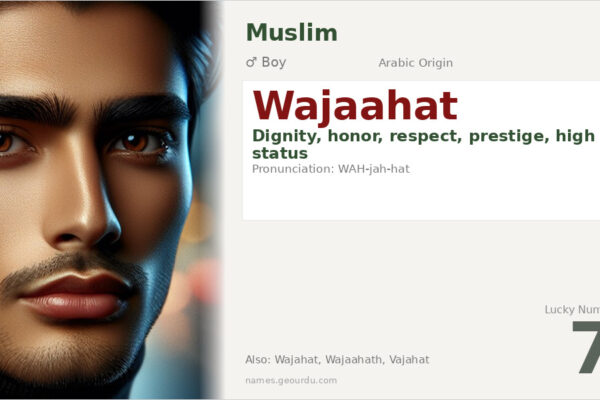 Wajaahat Name Meaning — Arabic Origin, Boy Name & Details (2025)
