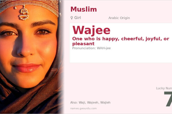 Wajee Name Meaning — Arabic Origin, Girl Name & Details (2025)