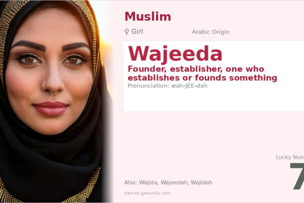 Wajeeda Name Meaning — Arabic Origin, Girl Name & Details (2025)