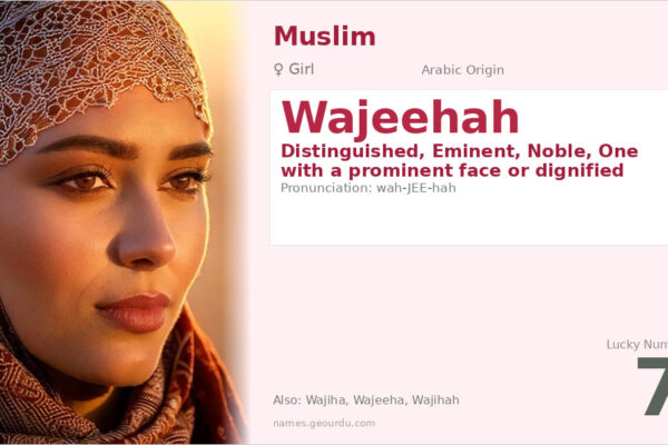 Wajeehah Name Meaning — Arabic Origin, Girl Name & Details (2025)