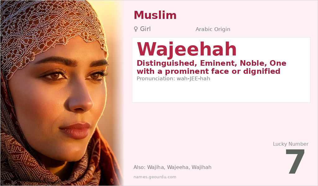 Wajeehah Name Meaning and Details