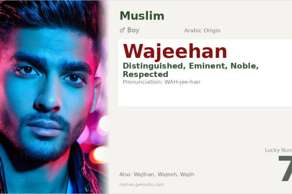 Wajeehan Name Meaning — Arabic Origin, Boy & Details (2025)