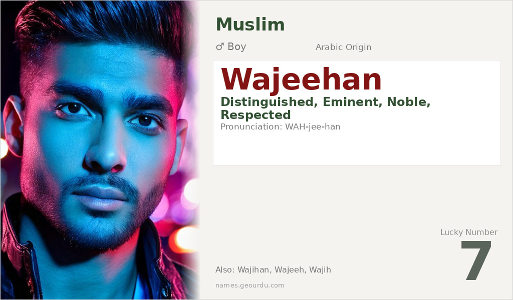 Wajeehan Name Meaning and Details