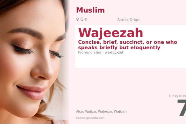 Wajeezah Name Meaning — Arabic Origin, Girl Name & Details (2025)