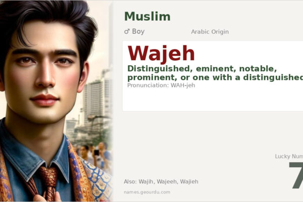 Wajeh Name Meaning — Arabic Origin, Boy & Details (2025)