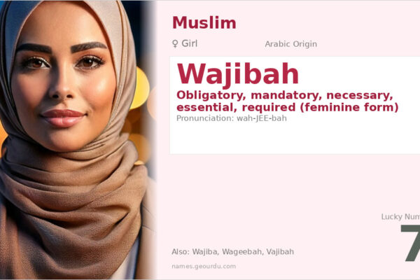 Wajibah Name Meaning — Arabic Origin, Girl & Islamic Details (2025)