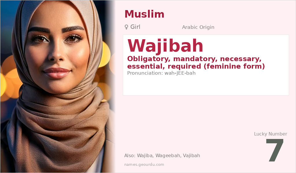 Wajibah Name Meaning and Details