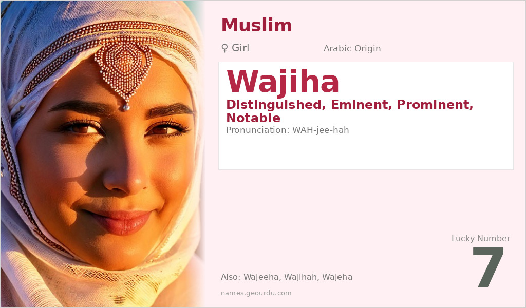Wajiha Name Meaning and Details