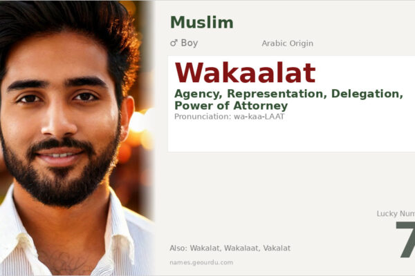 Wakaalat Name Meaning — Arabic Origin, Boy Name & Details (2025)