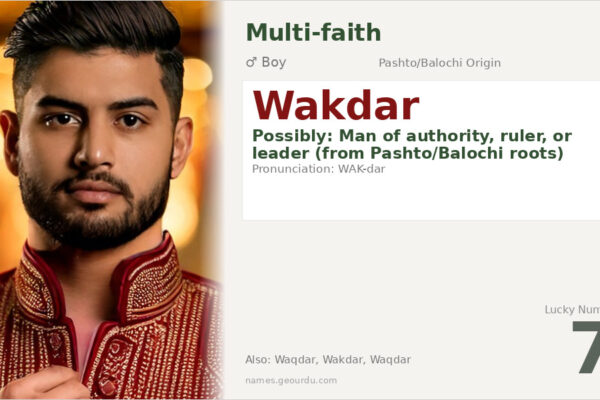 Wakdar Name Meaning — Pashto/Balochi Origin, Boy Name & Details (2025)