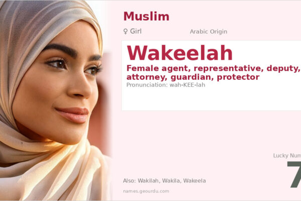 Wakeelah Name Meaning — Arabic Origin, Girl Name & Details (2025)
