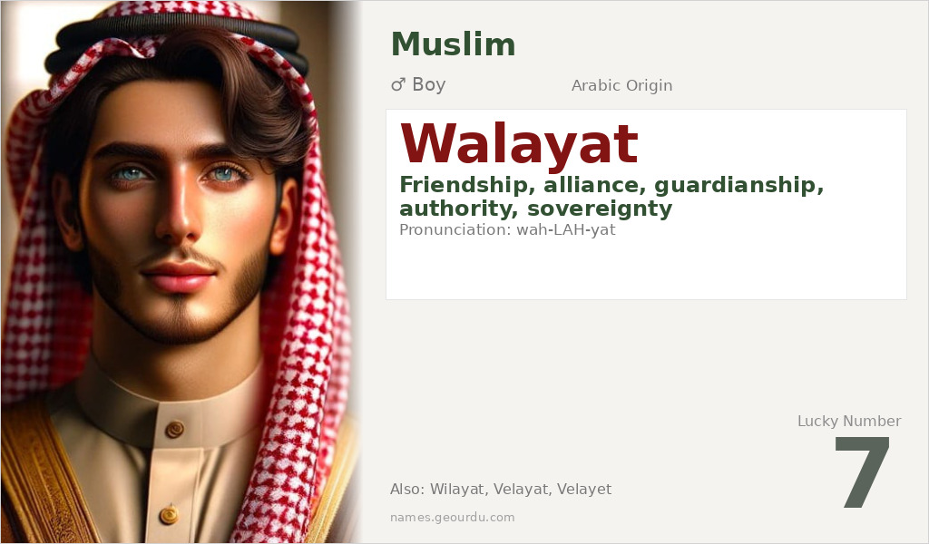 Walayat Name Meaning and Details