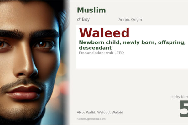 Waleed Name Meaning — Arabic Origin, Boy Name & Details (2025)