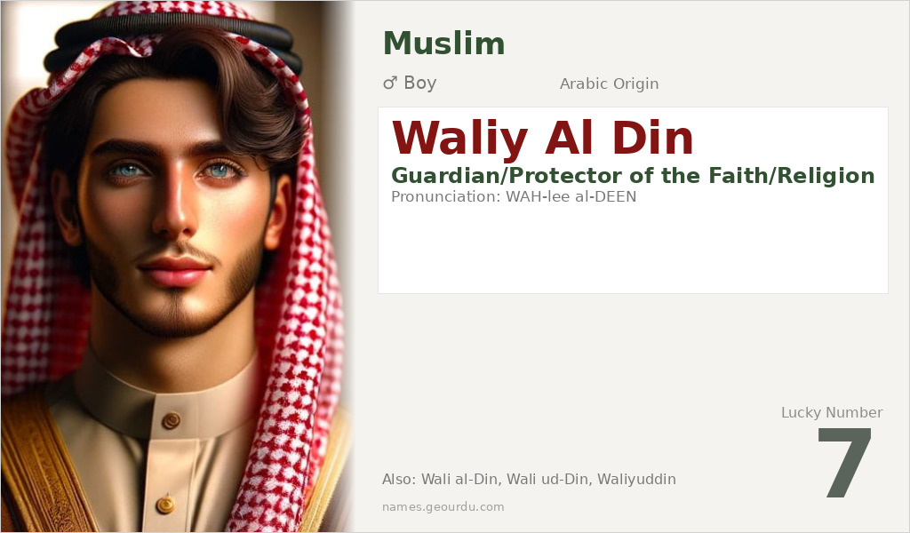 Waliy Al Din Name Meaning and Details