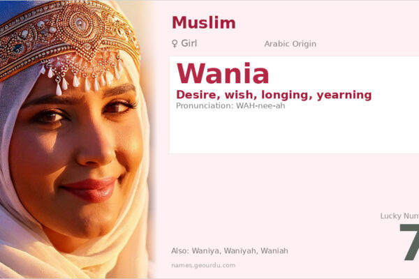 Wania Name Meaning — Arabic Origin, Girl Name & Details (2025)