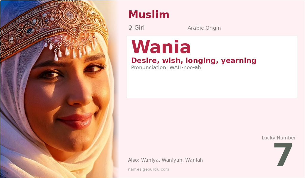 Wania Name Meaning and Details
