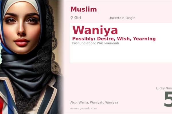 Waniya Name Meaning — Origin, Gender & Details (2025)