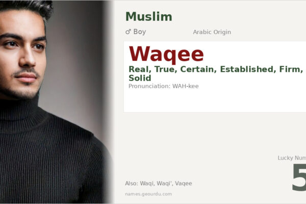 Waqee Name Meaning — Origin, Gender & Details (2025)