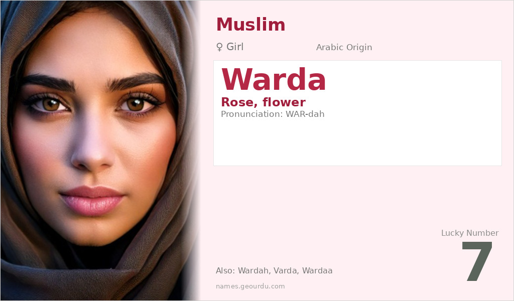 Warda Name Meaning and Details