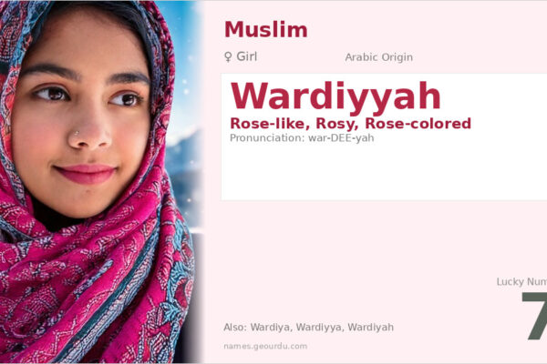 Wardiyyah Name Meaning — Arabic Origin, Girl Name & Details (2025)