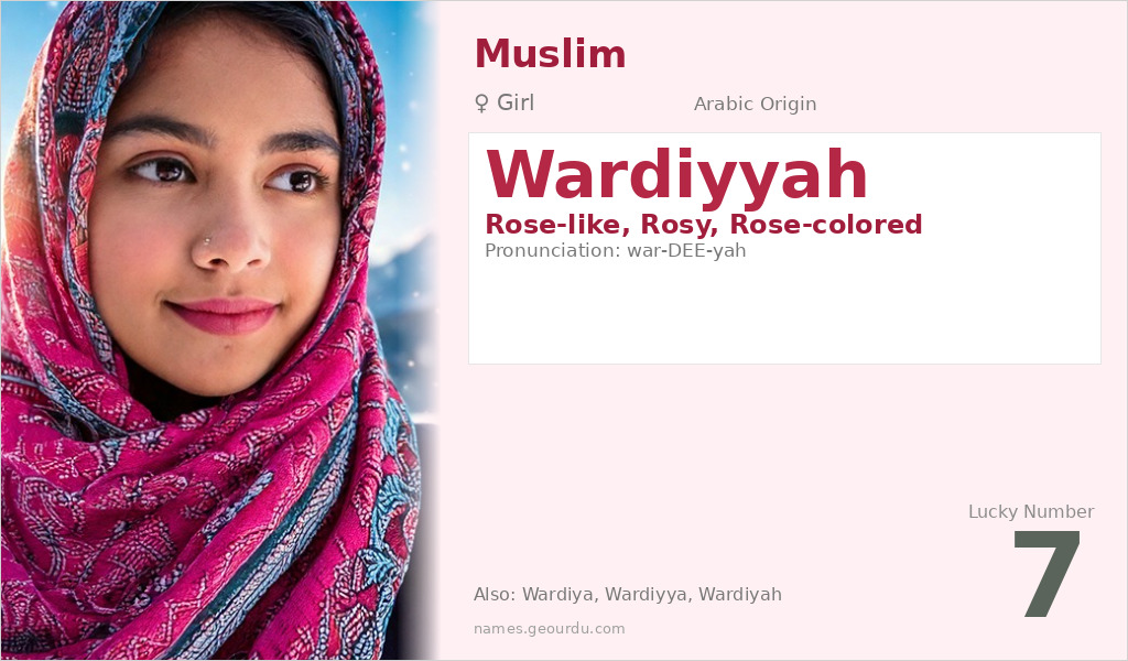 Wardiyyah Name Meaning and Details