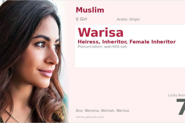Warisa Name Meaning — Arabic Origin, Girl Name & Details (2025)
