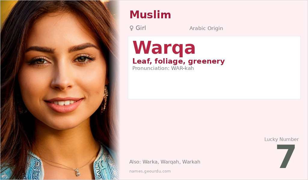 Warqa Name Meaning and Details