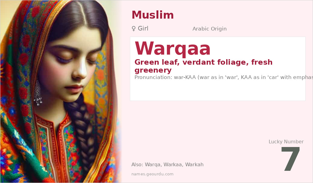 Warqaa Name Meaning and Details