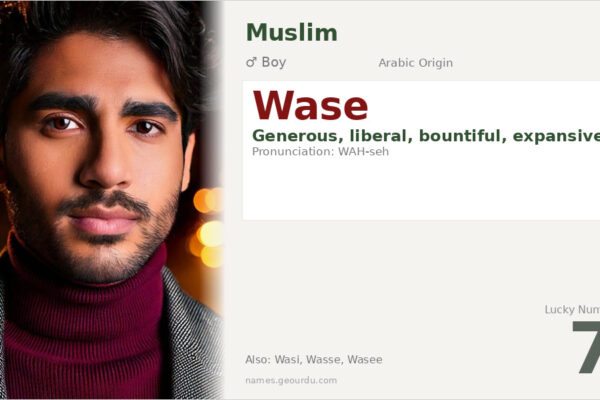 Wase Name Meaning — Arabic Origin, Generous & Boy Name (2025)