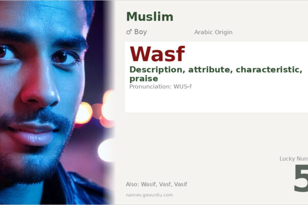 Wasf Name Meaning — Arabic Origin, Boy Name & Details (2025)