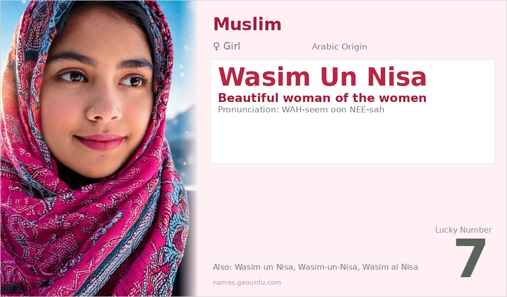 Wasim Un Nisa Name Meaning and Details