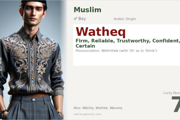 Watheq Name Meaning — Arabic Origin, Boy & Details (2025)