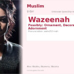 Wazeenah Name Meaning and Details
