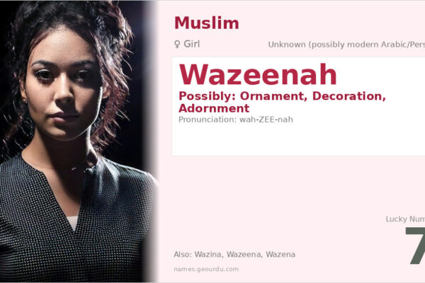 Wazeenah Name Meaning — Origin, Gender & Details (2025)